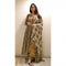 Alvami Women's Yellow & Cream Printed Viscose Anarkali Kurta Pant Set with Dupatta