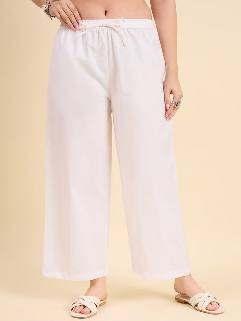 Alvami Women’s Cotton Relaxed Fit Wide Leg Palazzo Pants