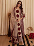 Alvami Women's Maroon & Beige Printed Viscose Straight Kurta Set with Dupatta | Trendy Ethnic Wear