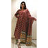 Alvami Women's Red Floral Printed Viscose Anarkali Suit Set with Dupatta | Elegant Ethnic Wear