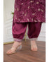 Wine Embroidery Viscose Rayon Kurta, Pant And Dupatta Set