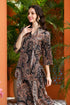 Women Cotton Printed Black Kurta and Pant Set