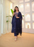 Alvami Women's Blue Embroidered Silk Anarkali Suit Set with Dupatta | Premium Festive Ethnic Wear