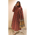 Alvami Women's Red Floral Printed Viscose Anarkali Suit Set with Dupatta | Elegant Ethnic Wear