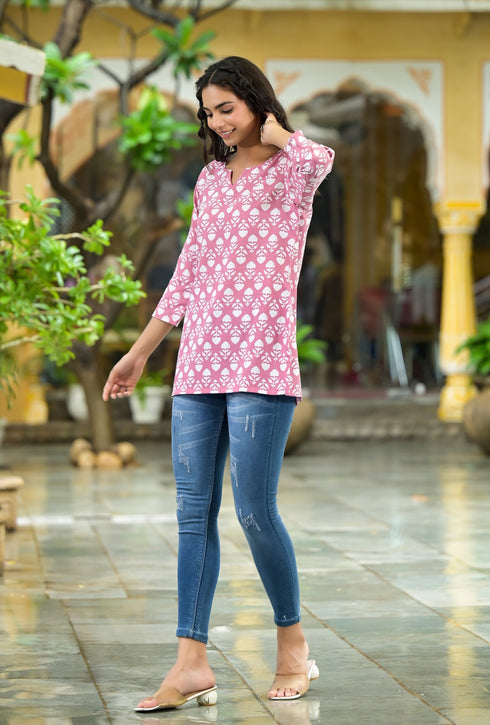 Floral Printed Straight Kurta