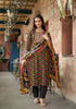 Yellow Embroidery Viscose Rayon Kurta, Pant And Dupatta Set