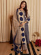 Alvami Women's Morepeach & Beige Printed Viscose Straight Kurta Set with Dupatta | Trendy Ethnic Wear