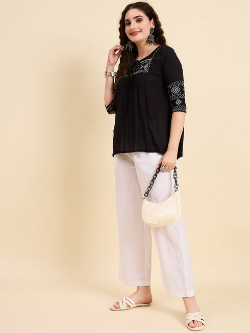 Alvami Women’s Cotton Relaxed Fit Wide Leg Palazzo Pants