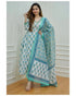 White Printed Pure Cotton Kurta And Pant Set