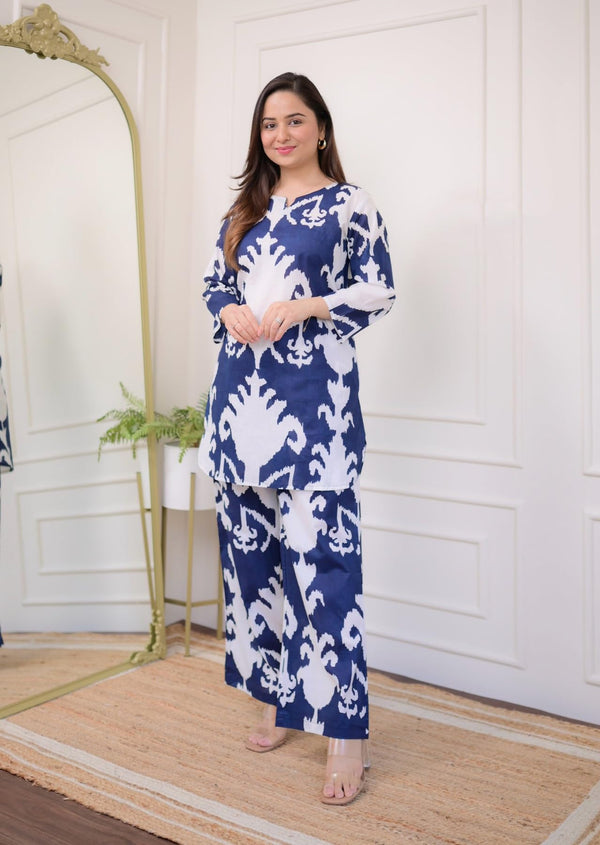 Women Ethnic Printed Cotton Cord Set