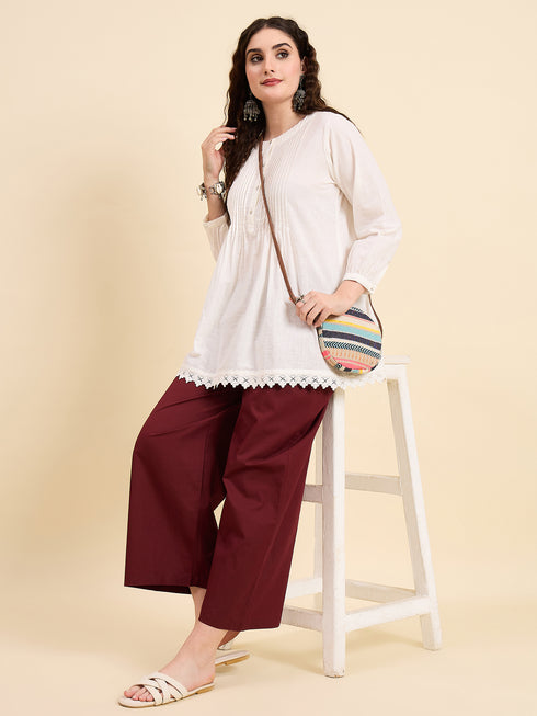 Alvami Women’s Cotton Relaxed Fit Wide Leg Palazzo Pants