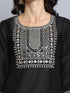 Black Embroidery silk Kurta And Pant Set With Dupatta