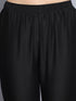Black Embroidery silk Kurta And Pant Set With Dupatta