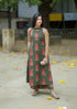 Alvami Women's Green Printed A-Line Kurta Palazzo Set With Pocket