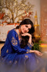 Alvami Women's Blue Embroidered Silk Straight Kurta Pant with Dupatta set