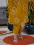 Alvami Women's Yellow Viscose Printed Straight Kurta Pant with Dupatta Set