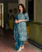 Alvami Women's Morepeach Printed Viscose Straight Kurta Pant With Dupatta Set
