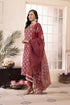 Alvami Women's Maroon Printed Straight Kurta Pant Set with Dupatta