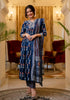 Women Blue Printed Viscose Rayon Kurta, Pant And Dupatta Set