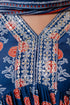 Women Blue Printed Viscose Rayon Kurta, Pant And Dupatta Set
