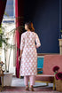 Lotus Pink Printed Viscose Rayon Kurta, Pant And Dupatta Set
