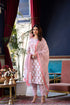 Lotus Pink Printed Viscose Rayon Kurta, Pant And Dupatta Set