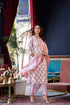 Lotus Pink Printed Viscose Rayon Kurta, Pant And Dupatta Set