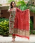 Multicolor Printed Viscose Rayon Kurta, Pant And Dupatta Set