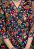 Navy Blue Embroidery Viscose Rayon Kurta, Pant And Dupatta Set