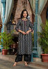 Black Kurta And Pant Set With Dupatta