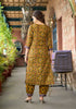 Yellow Embroidery Viscose Rayon Kurta, Pant And Dupatta Set