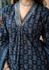 Navy Blue Embroidery Viscose Rayon Kurta, Pant And Dupatta Set