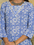 Blue Embroidery Viscose Rayon Kurta, Pant And Dupatta Set