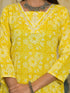 Yellow Embroidery Viscose Rayon Kurta, Pant And Dupatta Set