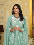 Green Embroidery Viscose Rayon Kurta, Pant And Dupatta Set