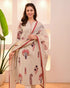Alvami Women's Off White Printed Viscose Straight Kurta Pant with Dupatta Set
