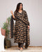 Black Kurta And Pant Set With Dupatta set