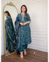 Morepeach Embroidery Viscose Rayon Kurta, Pant And Dupatta Set