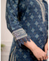 Viscose Navy Blue Kurta And Pant Set With Dupatta