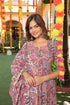 Pink Printed Viscose Rayon Kurta And Pant Set