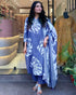 Alvami Women’s Grey Printed Viscose Straight Kurta Set with Dupatta