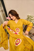 Alvami Women Yellow Printed Viscose A-Line Kurta Pant With Dupatta Set