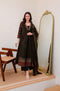 Alvami Women’s Black Printed Viscose Anarkali Kurta Set with Dupatta