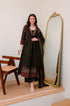 Alvami Women’s Black Printed Viscose Anarkali Kurta Set with Dupatta