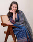 Alvami Women’s Blue Printed Viscose Anarkali Kurta Set with Dupatta