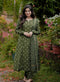 Alvami Women Green Printed Viscose A-Line Kurta Pant With Dupatta Set