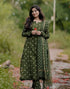 Alvami Women Green Printed Viscose A-Line Kurta Pant With Dupatta Set