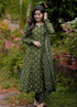 Alvami Women Green Printed Viscose A-Line Kurta Pant With Dupatta Set