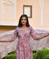 Pink Printed Viscose Rayon Kurta And Pant Set