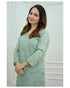 Green Printed Viscose Rayon Kurta And Pant Set